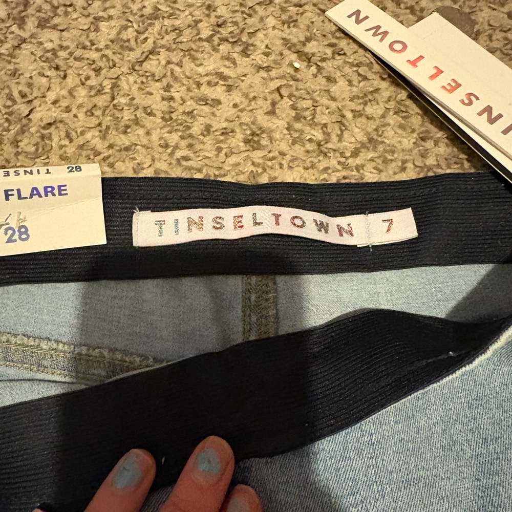 Tinseltown Light Blue Flare Jeans - Picture 2 of 5